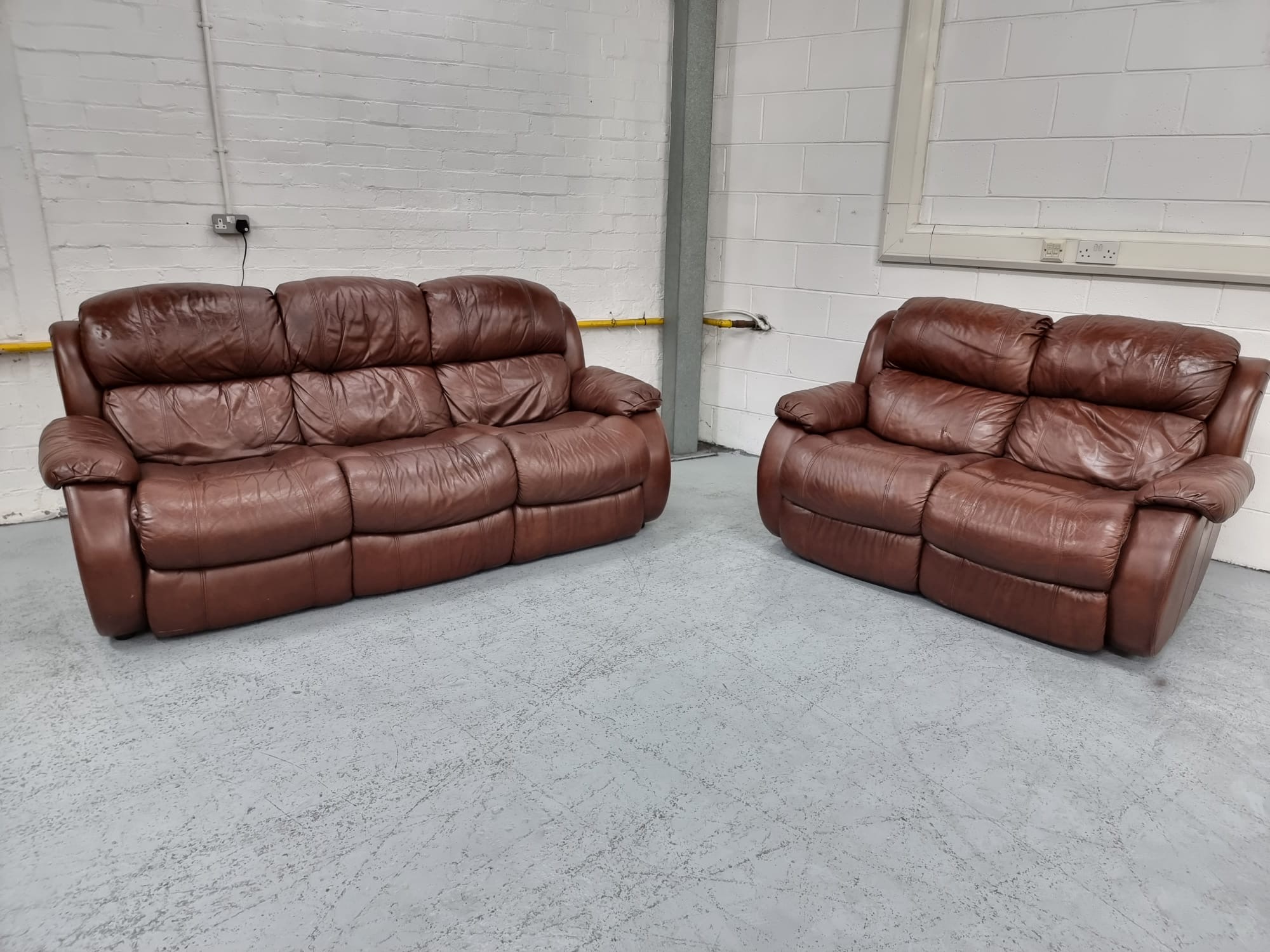 Dfs 2 seater leather recliner sofa sale